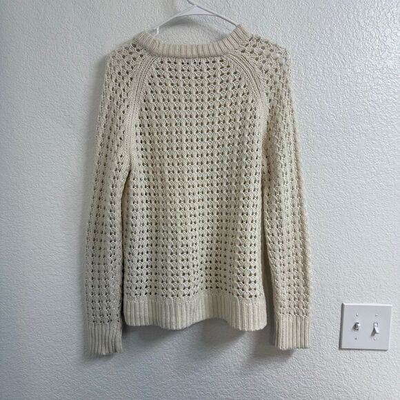 Club Monaco Open-Stitch Sweater Cream Size Small - Picture 2 of 5